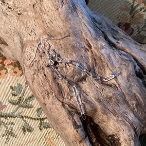 Mixed Gold & Silver Paperclip Chain Earrings